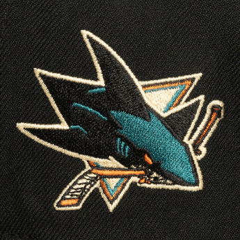 San Jose Sharks baseball flat sapka Cream Script Snapback black