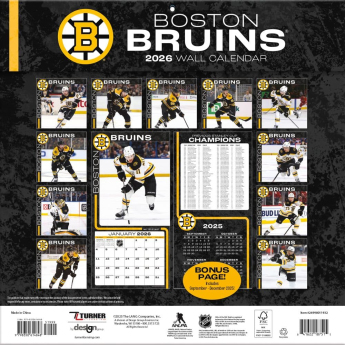 Boston Bruins naptár 2026 Wall