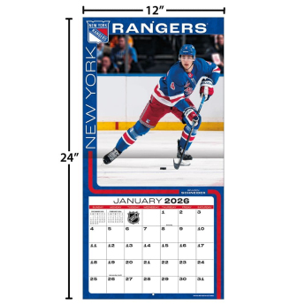 New York Rangers naptár 2026 Wall