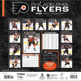 Philadelphia Flyers naptár 2026 Wall