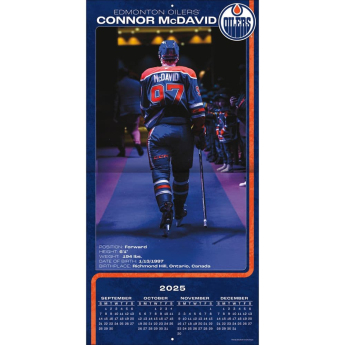 Edmonton Oilers naptár Connor McDavid #97 2026 Wall