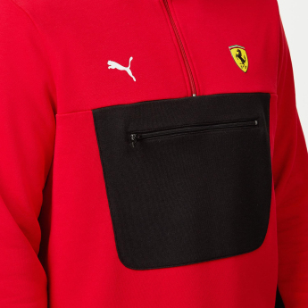 Ferrari férfi pulóver 1/4 Zip Red F1 Team 2023