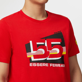 Ferrari férfi póló Sainz Driver Red F1 Team 2023