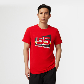 Ferrari férfi póló Sainz Driver Red F1 Team 2023