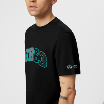 Mercedes AMG Petronas férfi póló George Russell Logo black F1 Team 2023