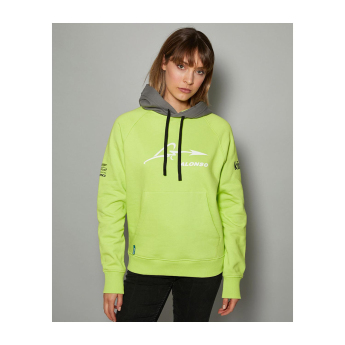 Aston Martin férfi kapucnis pulóver Alonso Kimoa yellow F1 Team 2025