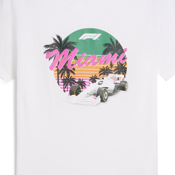 Forma 1 férfi póló Miami GP white F1 Team 2024