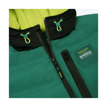 Aston Martin férfi kapucnis kabát Puffy Alonso green F1 Team 2025