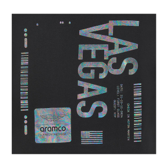 Aston Martin férfi póló Las Vegas GP black F1 Team 2024