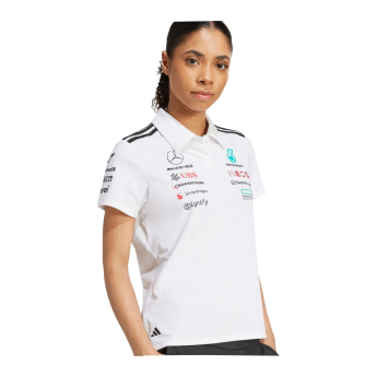 Mercedes AMG Petronas női póló official Teamline Replica white F1 Team 2025