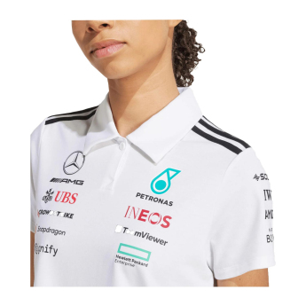 Mercedes AMG Petronas női póló official Teamline Replica white F1 Team 2025