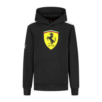 Ferrari gyerek kapucnis pulóver Shield black F1 Team 2025