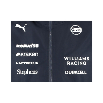 Williams férfi kapucnis kabát Rain official Teamline Replica blue F1 Team 2025