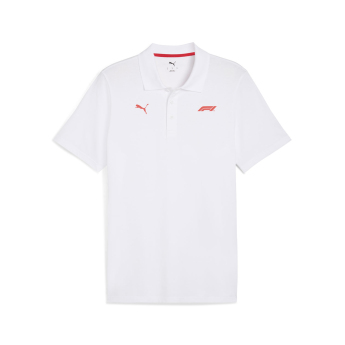 Forma 1 pólóing small logo white F1 Team 2025