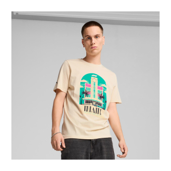 Forma 1 férfi póló Miami GP beige F1 Team 2025