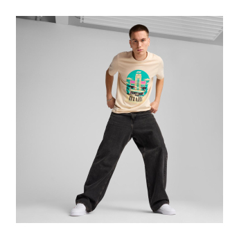 Forma 1 férfi póló Miami GP beige F1 Team 2025