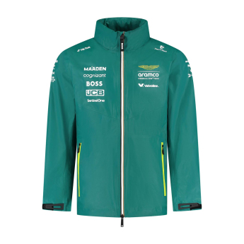 Aston Martin férfi kabát Rain official Teamline Replica green F1 Team 2025