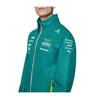 Aston Martin férfi kabát Rain official Teamline Replica green F1 Team 2025