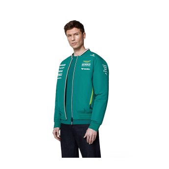 Aston Martin férfi kabát Bomber official Teamline Replica green F1 Team 2025