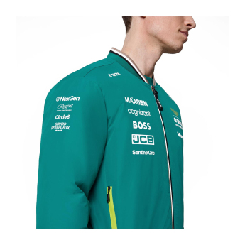 Aston Martin férfi kabát Bomber official Teamline Replica green F1 Team 2025