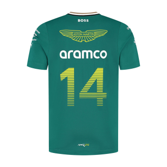 Aston Martin férfi póló Alonso official Teamline Replica green F1 Team 2025