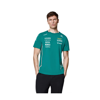 Aston Martin férfi póló Alonso official Teamline Replica green F1 Team 2025