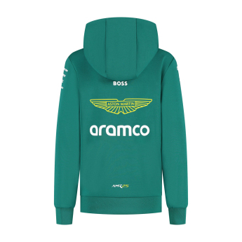 Aston Martin gyerek kapucnis pulóver official Teamline Replica green F1 Team 2025