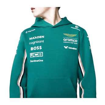 Aston Martin gyerek kapucnis pulóver official Teamline Replica green F1 Team 2025