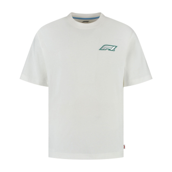 Forma 1 férfi póló Legacy Graphic white F1 Team 2025