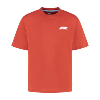 Forma 1 férfi póló Heritage Logo Red F1 Team 2025