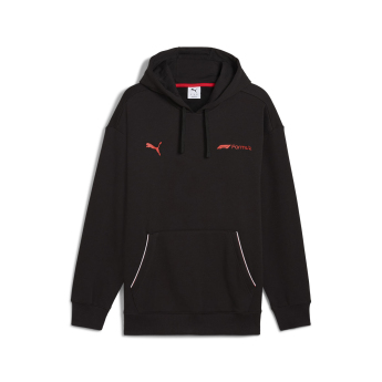 Forma 1 férfi kapucnis pulóver Essential Relaxed Logo black F1 Team 2025