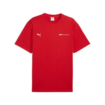 Forma 1 férfi póló Essential Relaxed Logo red F1 Team 2025