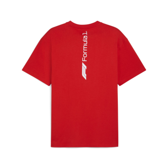 Forma 1 férfi póló Essential Relaxed Logo red F1 Team 2025