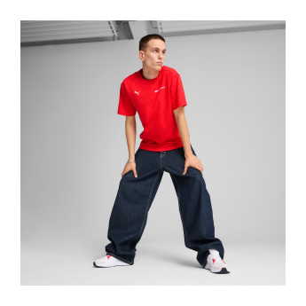 Forma 1 férfi póló Essential Relaxed Logo red F1 Team 2025