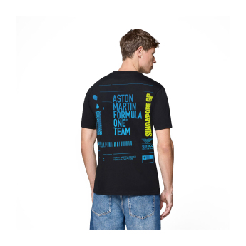 Aston Martin férfi póló Singapore GP F1 Team 2025