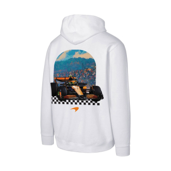 Mclaren Honda férfi kapucnis pulóver Retro white F1 Team 2025