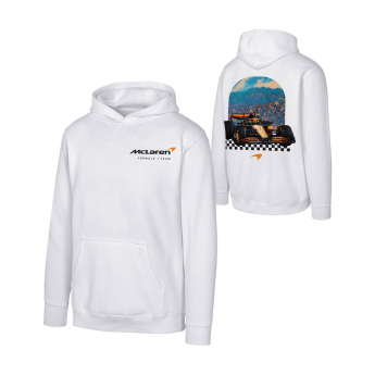 Mclaren Honda férfi kapucnis pulóver Retro white F1 Team 2025