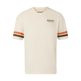 Mclaren Honda férfi póló Austin GP beige F1 Team 2025