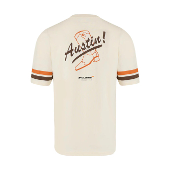 Mclaren Honda férfi póló Austin GP beige F1 Team 2025