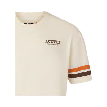 Mclaren Honda férfi póló Austin GP beige F1 Team 2025