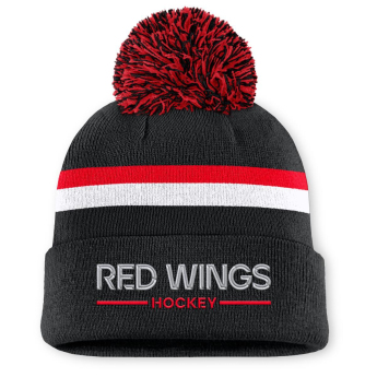 Detroit Red Wings női téli sapka Authentic Pro W/Cap Cuffed Pom Beanie