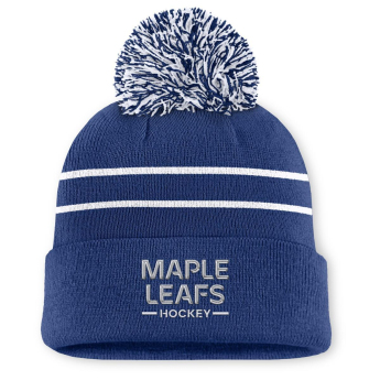 Toronto Maple Leafs női téli sapka Authentic Pro W/Cap Cuffed Pom Beanie