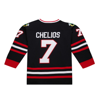 Chicago Blackhawks hoki mez Chris Chelios 1997 NHL Dark Alternate Jersey