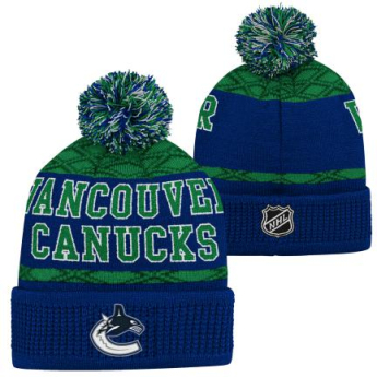 Vancouver Canucks gyerek téli sapka Puck Pattern Cuffed Pom