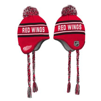 Detroit Red Wings gyerek téli sapka Jacquard Tassel Knit With Pom