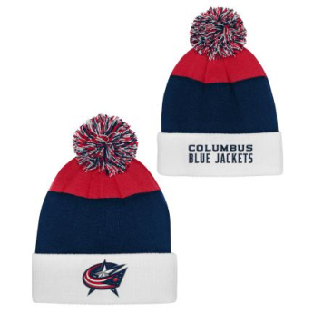 Columbus Blue Jackets gyerek téli sapka Essentials Cuffed Knit W Pom
