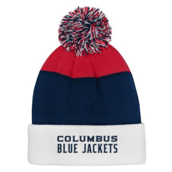 Columbus Blue Jackets gyerek téli sapka Essentials Cuffed Knit W Pom