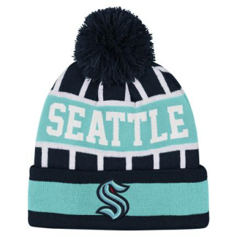 Seattle Kraken gyerek téli sapka Go Fast Cuffed Knit W Pom