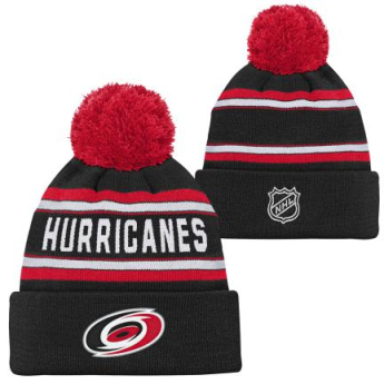 Carolina Hurricanes gyerek téli sapka Jacquard Cuffed Knit With Pom