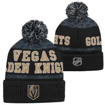 Vegas Golden Knights gyerek téli sapka Puck Pattern Cuffed Pom